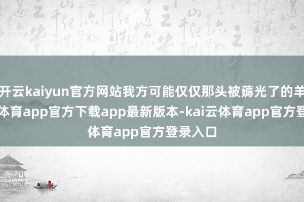 开云kaiyun官方网站我方可能仅仅那头被薅光了的羊-云kai体育app官方下载app最新版本-kai云体育app官方登录入口